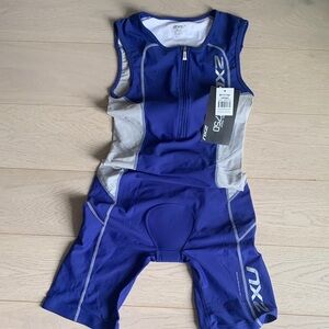 2XU Men's Blue and Gray Swim Trunks